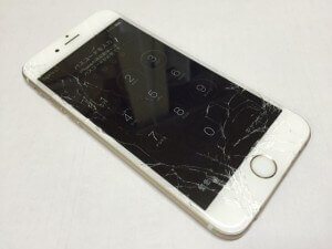 iPhone6ガラス割れ修理前